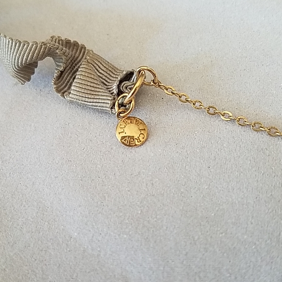 J. Crew Gold Station Necklace Faux Pearl Crystal - Picture 5 of 6